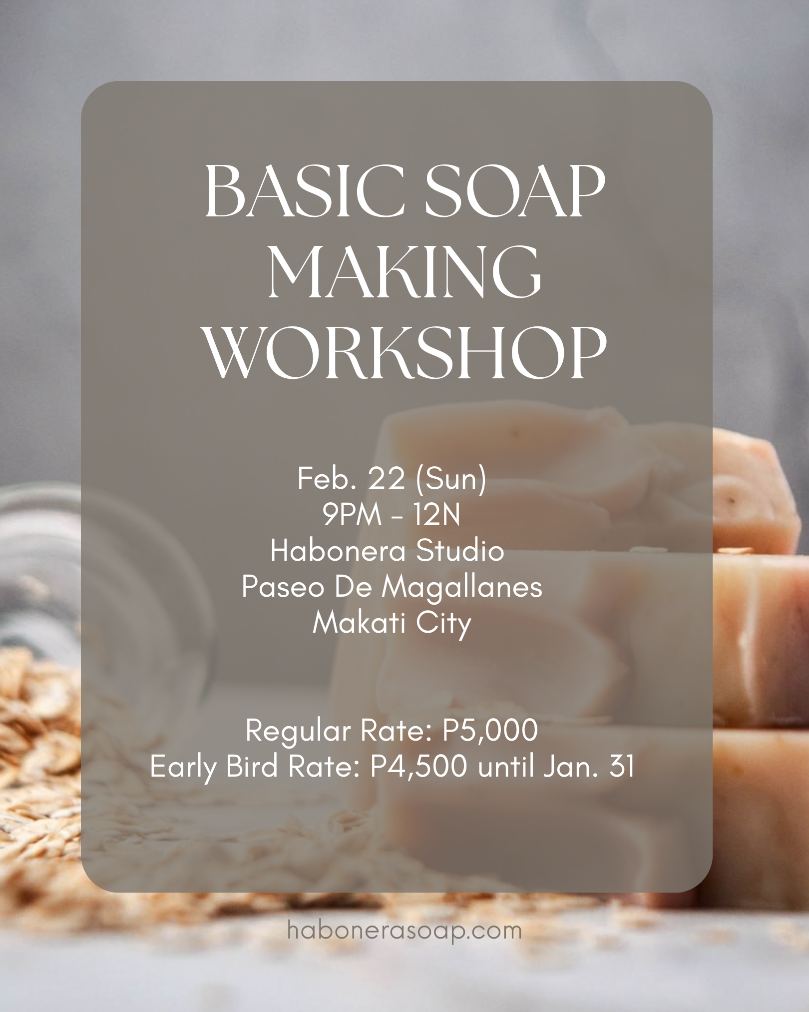 Basic Soap Making Workshop | Habonera Studio