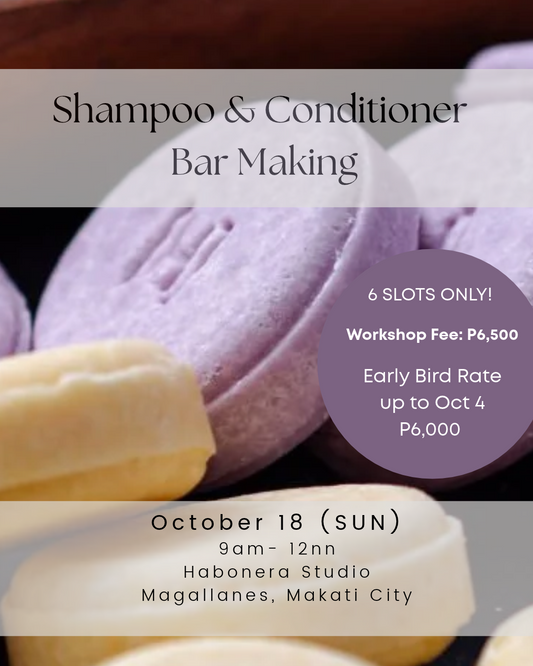 Shampoo and Conditioner Bar Making Workshop | October 18, 2026 | Makati